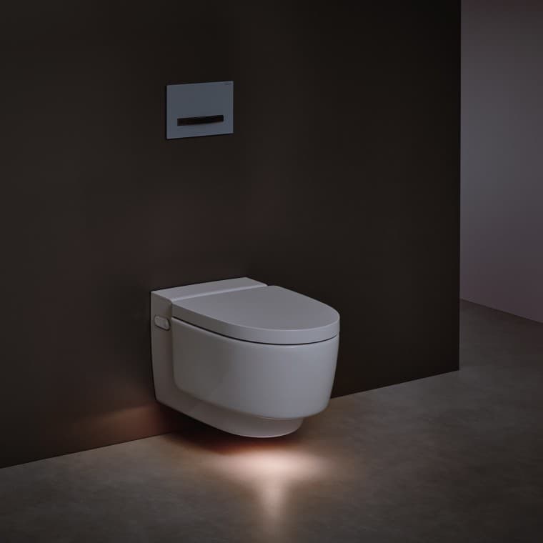 Toaleta myjąca Geberit AquaClean Mera Comfort ze światłem orientacyjnym Toaleta myjąca Geberit AquaClean Mera Comfort ze światłem orientacyjnym