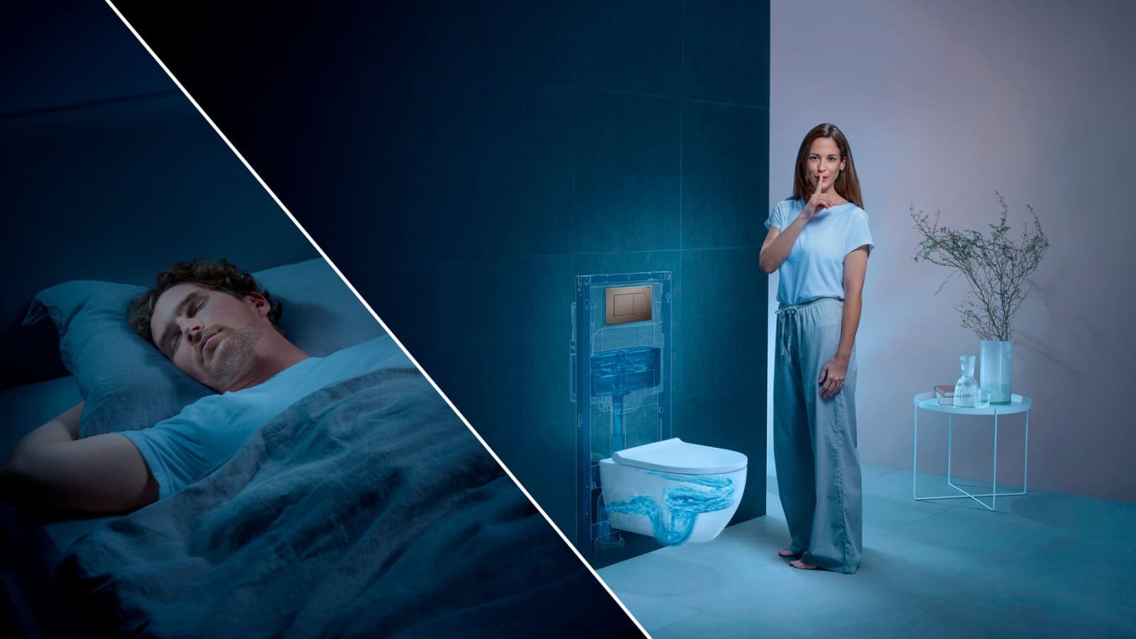 Geberit WC System: ciche spłukiwanie Geberit WC System: ciche spłukiwanie