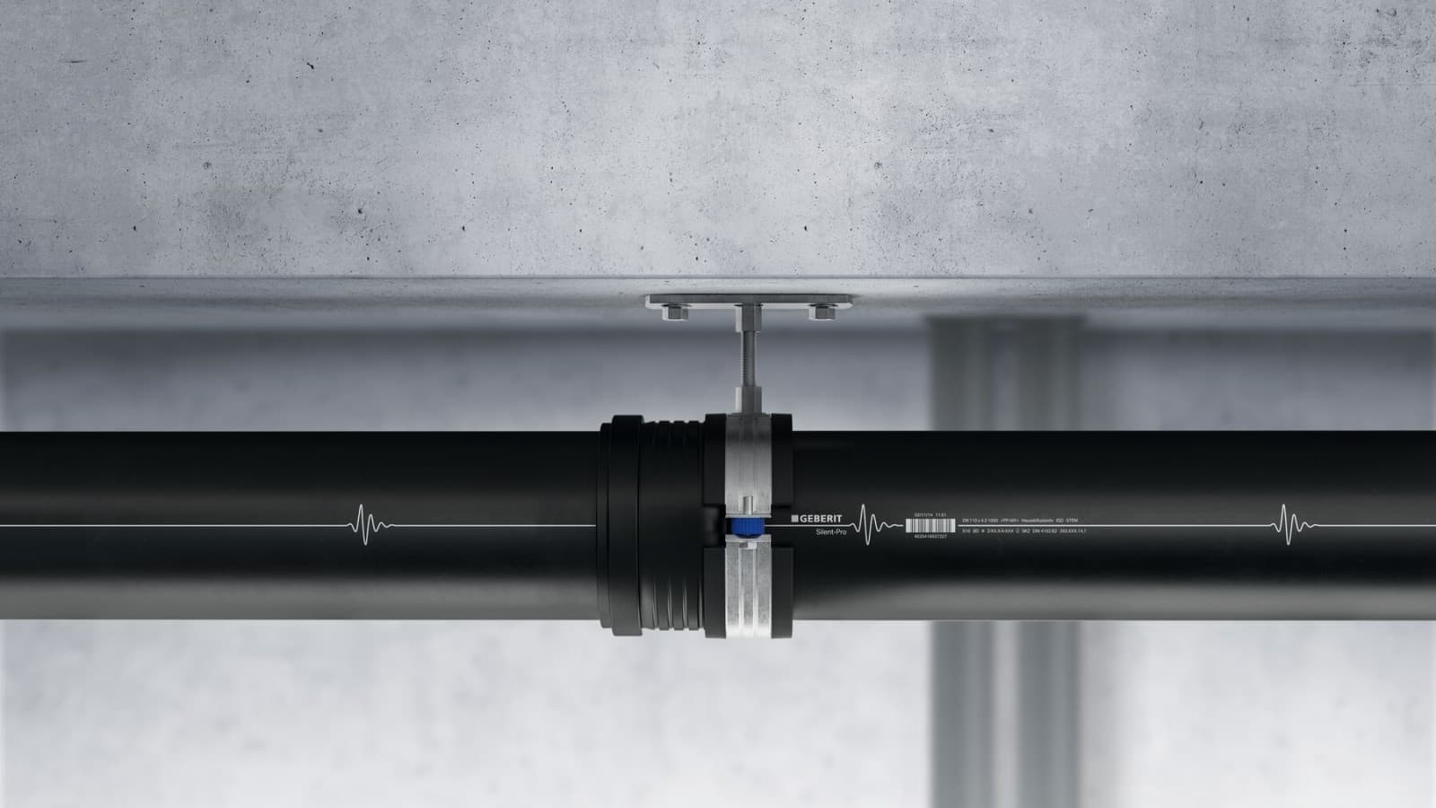 Przekrój bloku mieszkalnego z systemem kanalizacyjnym Geberit Przekrój bloku mieszkalnego z systemem kanalizacyjnym Geberit