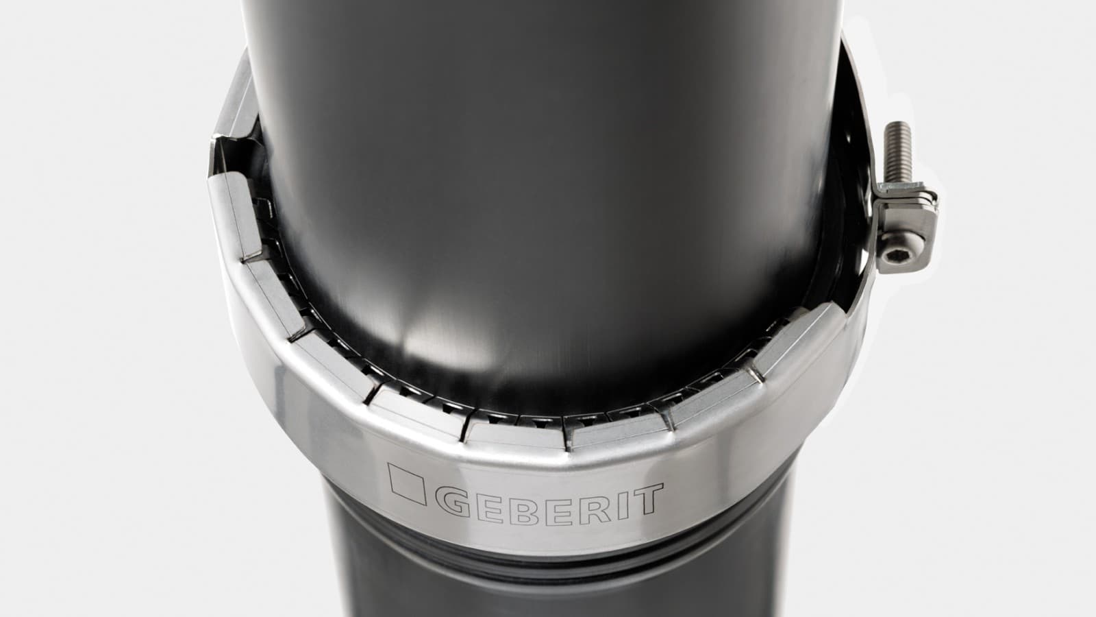 Opaska wzmacniająca Geberit stanowi wyposażenie systemu Silent-PP do odwadniania dachów Opaska wzmacniająca Geberit stanowi wyposażenie systemu Silent-PP do odwadniania dachów