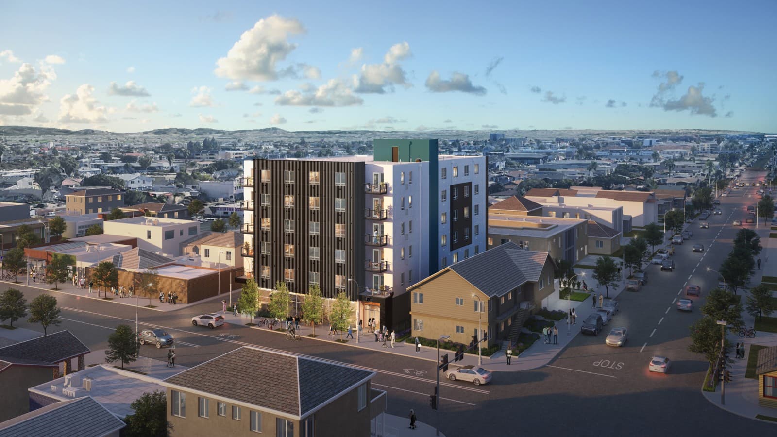 Wizualizacja projektu prefabrykowanego budynku w USA. (© Geberit) Wizualizacja projektu prefabrykowanego budynku w USA. (© Geberit)