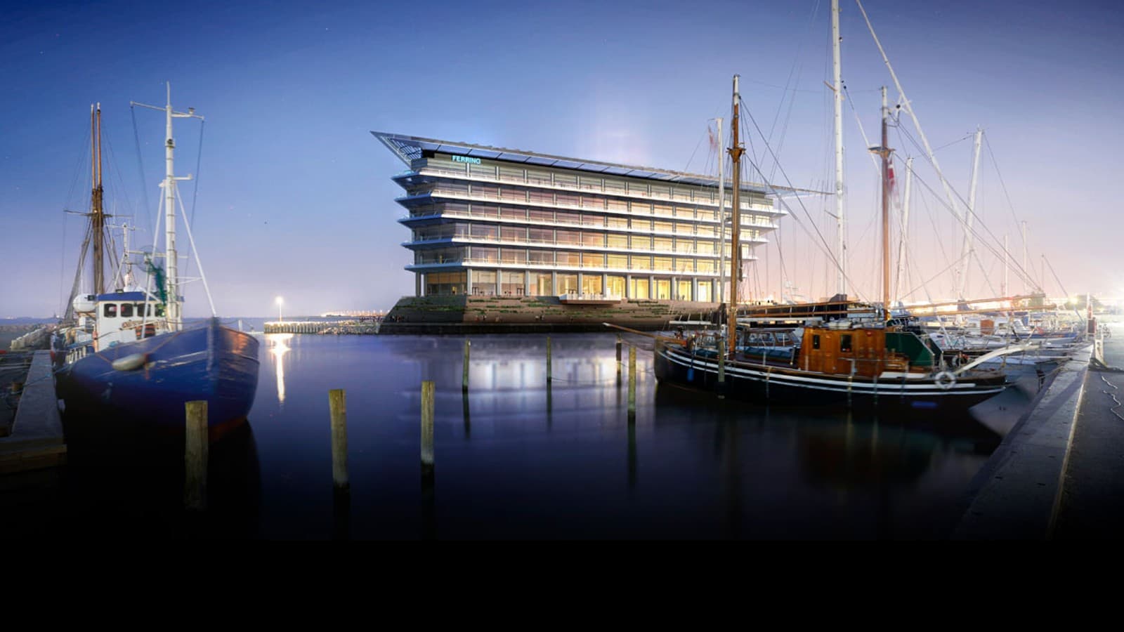 Z pięknym widokiem na cieśninę Öresund między Kopenhagą a Malmö: nowa siedziba firmy Ferring Pharmaceuticals (©Foster&Partners) Z pięknym widokiem na cieśninę Öresund między Kopenhagą a Malmö: nowa siedziba firmy Ferring Pharmaceuticals (©Foster&Partners)